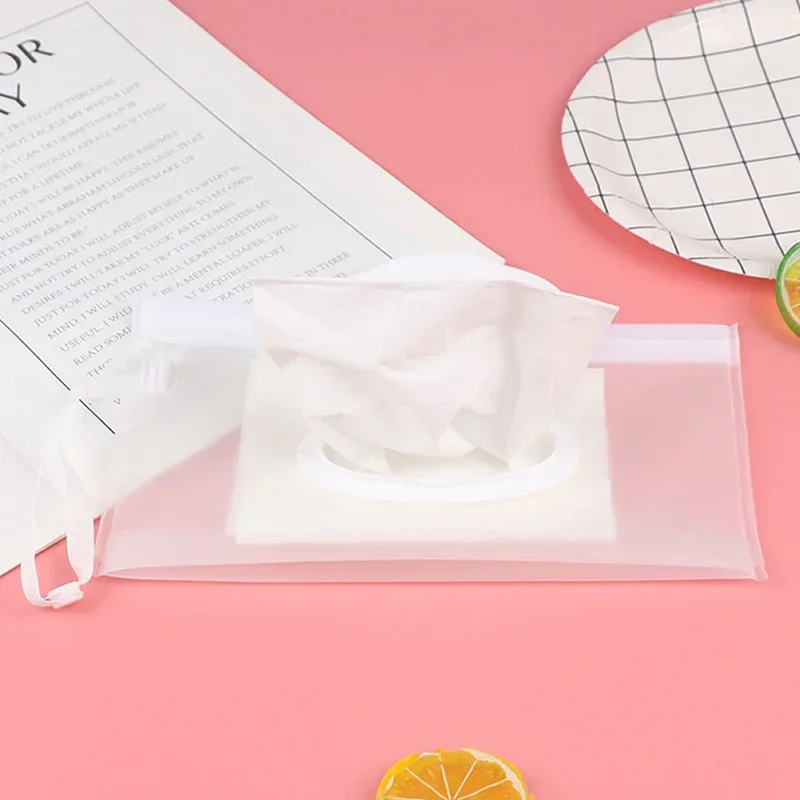 Baby Wet Wipe Pouch, Portátil, Suporte Transparente, Case Flip Cover, Reutilizável, Recarregável, Lenços De Tecido Pouch, Caixa De Tecido Útil
