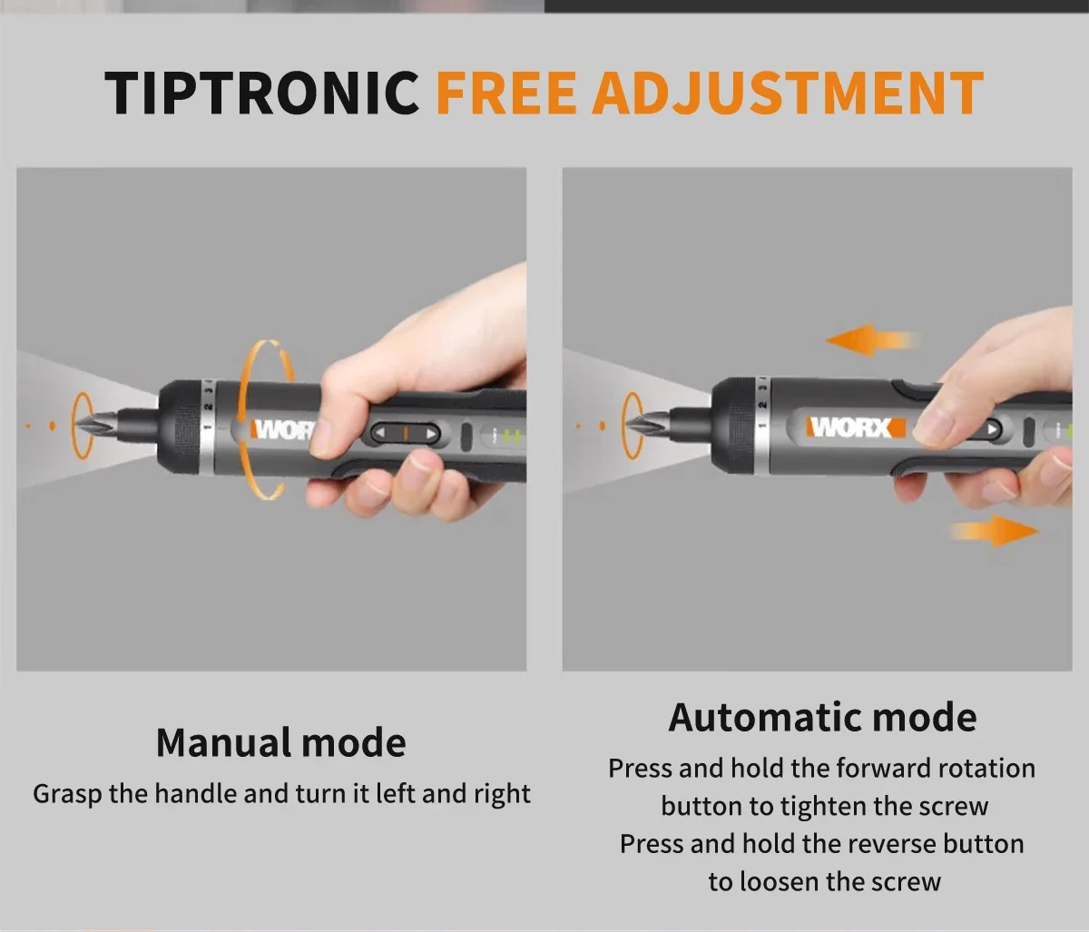 Worx 30 Bit Sets Power Tools WX242 Electrical Screwdriver Sets Smart Cordless drill Screwdrivers USB Rechargeable Handle 4V DIY