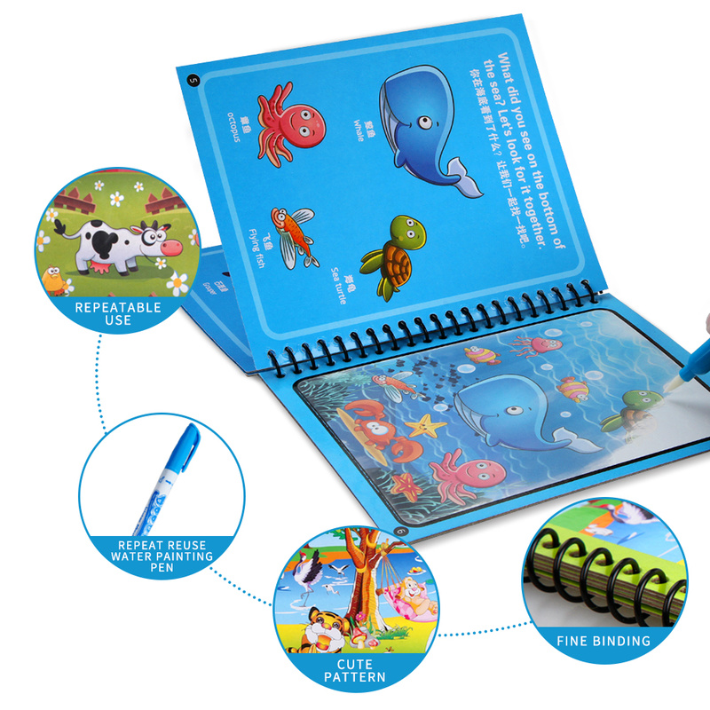 Nước Ma Thuật Sách Vẽ Đồ Chơi Cho Trẻ 2 Đến 4 Tuổi Montessori Đồ Chơi Vẽ Quyển Sách Tranh Bút Cho Bé đồ Chơi 2 Tuổi