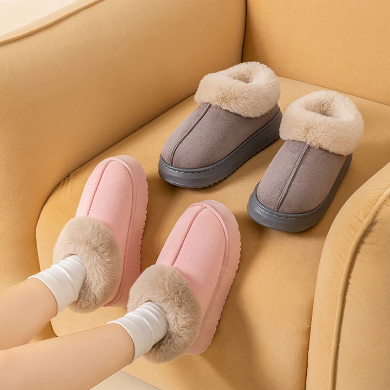 Winter Dames Schoenen Mode Snowboots Pluizig Pluche Nepbont Zachte Slippers Outdoor Indoor Comfortabele Warme Thuis Herenschoenen