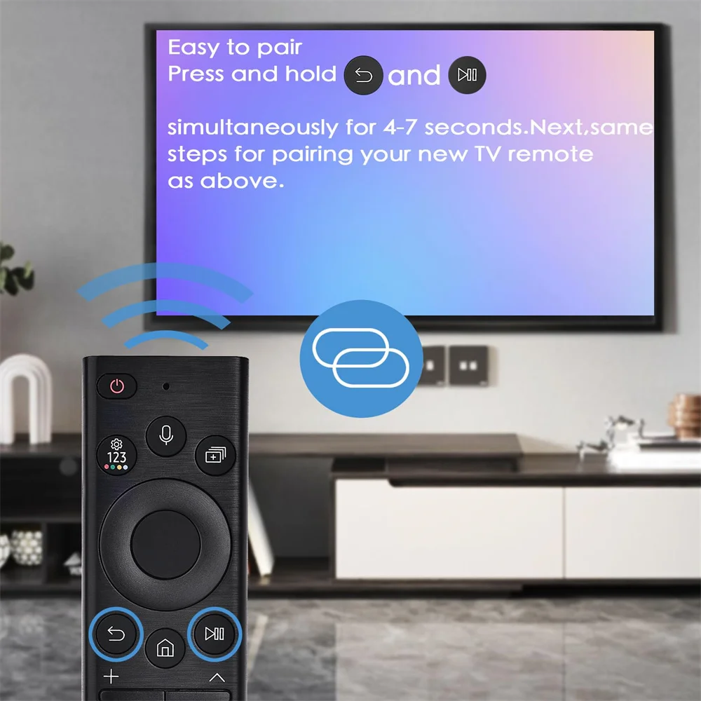 Voice Remote Control BN59-01385A for Samsung Smart TV 2019-2023 Crystal UHD Neo QLED OLED 4K 8K Series TVs(No Solar Function)