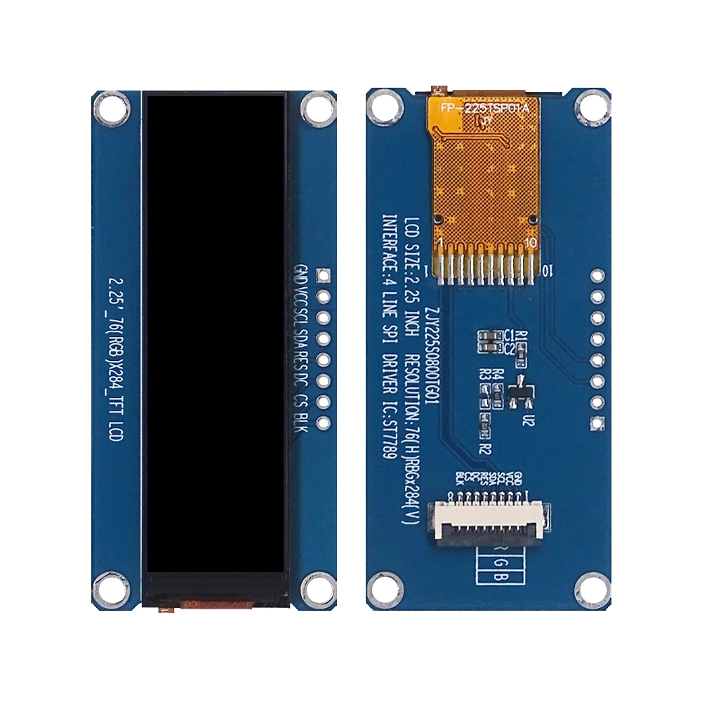 2.25 inch TFT LCD display screen LCD screen 76x284 long strip screen ST7789 driver serial port screen color screen