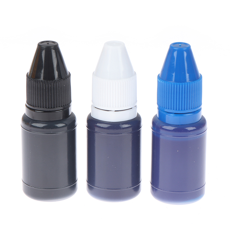 Photosensitive Stamp Oil for Inkpad, Flash Recarga, Secagem Rápida, Tinta de Estampagem, Acessórios Presente, 10ml, 1Pc