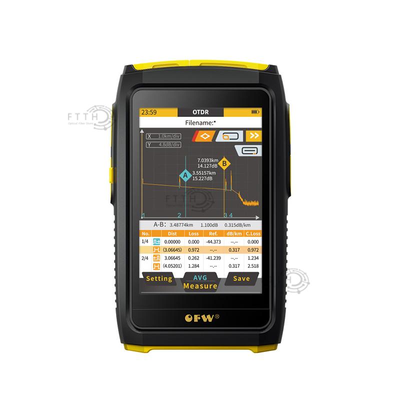 MINI OTDR 활성 섬유 라이브 테스트 1577nm IOLA 1550nm 20dB 광섬유 반사계 터치 스크린 OLS OPM 시각 장애 탐지기