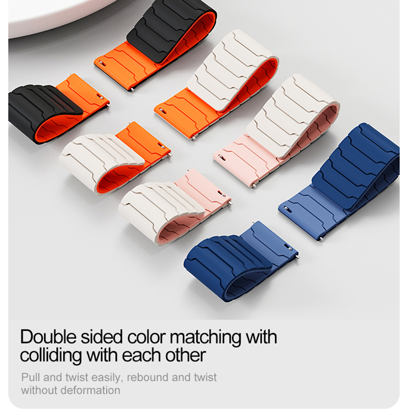 22mm 20mm Magnetic Band For Samsung Galaxy Watch 7 6 5 4 3 Silicone Loop Strap For Huawei Watch GT5/4/3Pro 46mm Ultimate Correa