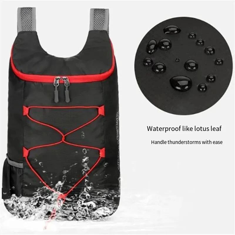 Voor kamperen wandelen reizen multifunctionele outdoor opvouwbare rugzak hoge dichtheid lichtgewicht waterdichte nylon sporttas