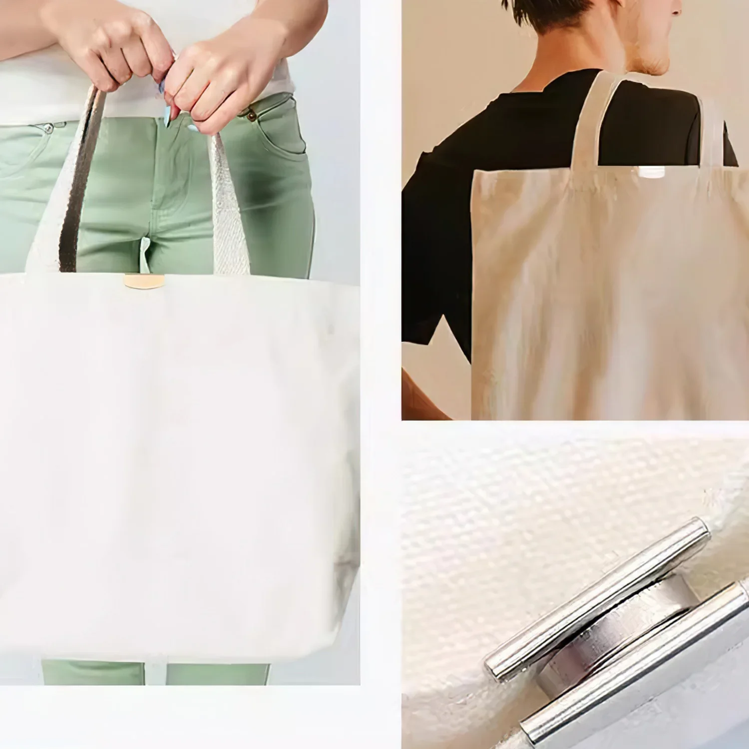 5 쌍 스냅 버튼 토트 백, 의류 및 DIY 공예품, 바느질이 필요 없는 클립 클로저용 금속 이음매 없는 자기 버클 걸쇠