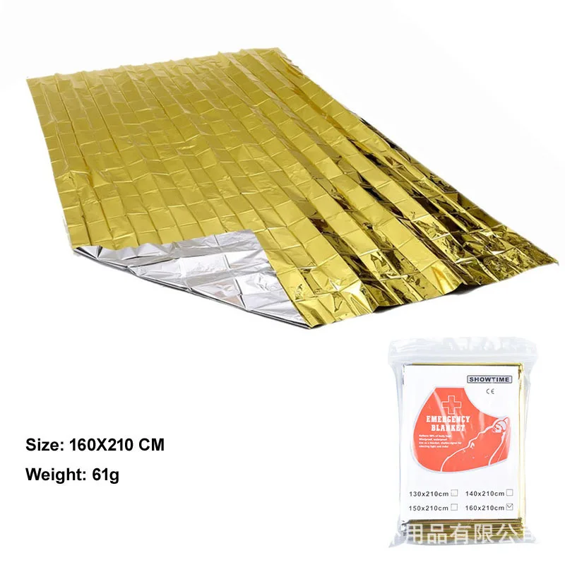 Outdoor Survival Notfall Erste Hilfe Isolierdecke, Erste-Hilfe-Decke, Überlebensdecke, Campingzelt, Reise-Rettungsdecke