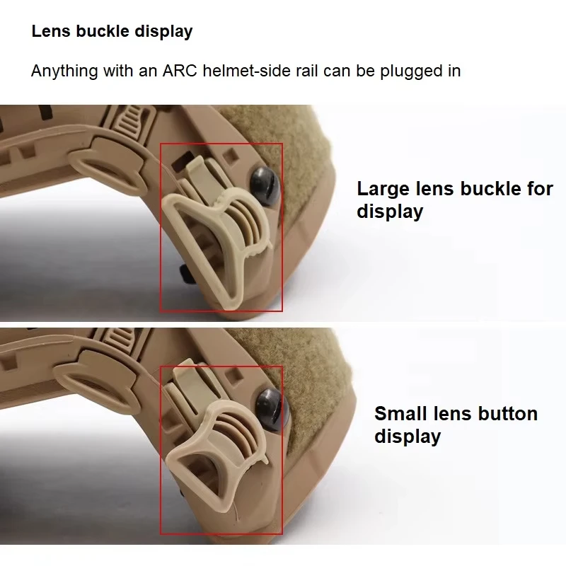BOOIU Tactical Rail Goggles Buckle Adapter FAST MICH Tactical Helmet Multifunctional ARC Rail Goggles Buckle Helmet Accessories