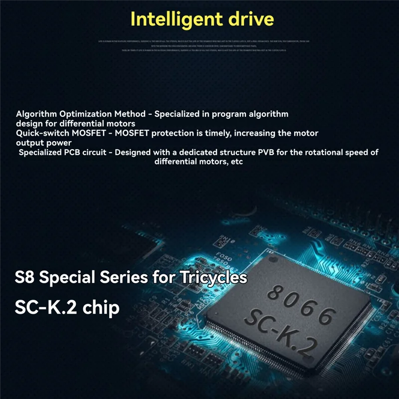 이중 행 브러시리스 컨트롤러 48V/60V/72V/84V 3000W 전기 자전거/전기 삼륜차/오토바이용 BLDC 모터 24 튜브