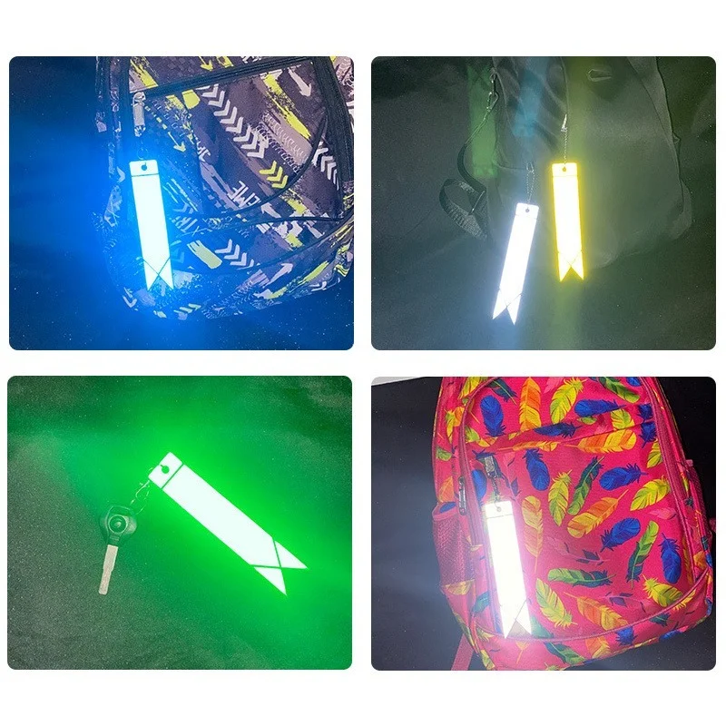 10 Chiếc Phản Quang Móc Khóa An Toàn Bảo Vệ Túi Mặt Dây Chuyền Xe Keyrings Trang Trí Ô Tô Trang Trí Ban Đêm An Toàn Giao Thông Bút