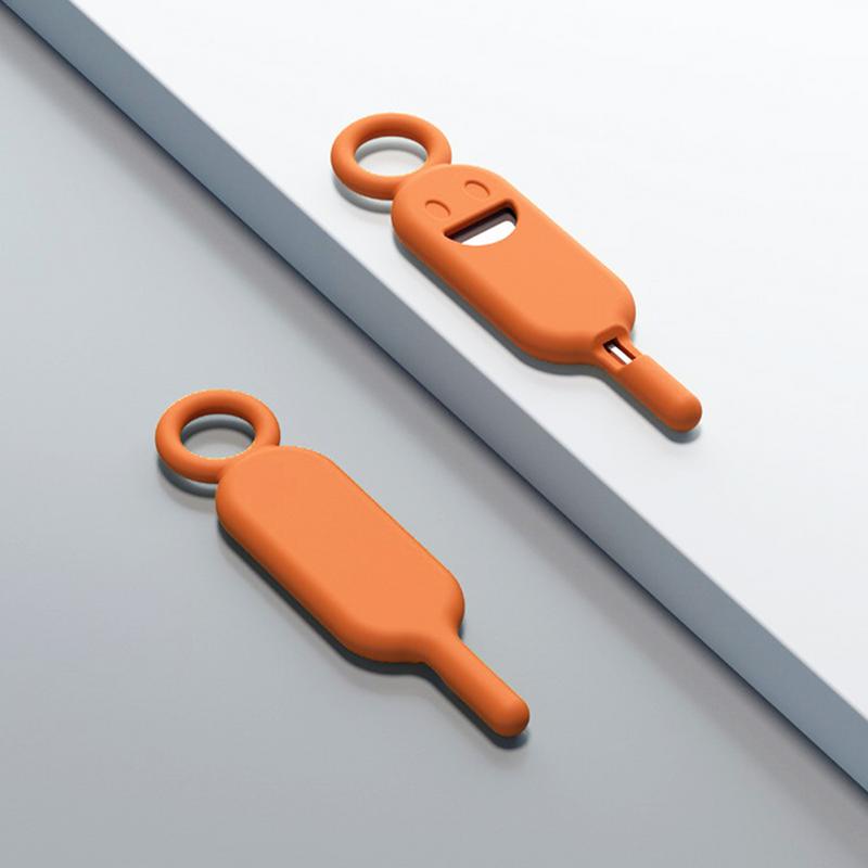 Anti-Lost Card Eject Pin 2-in-1 Anti-Lost Card Eject Pin Needle mit Aufbewahrungskoffer Handy-Kartenschutz Ejector Pin