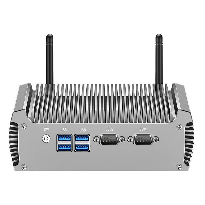 XCY Fanless IPC Intel i7-5500U Mini PC Windows 10 Ubuntu 2x RS232 DB9 2x Ethernet 4x USB3.0 Mini PCIe HDMI VGA PC Industrial