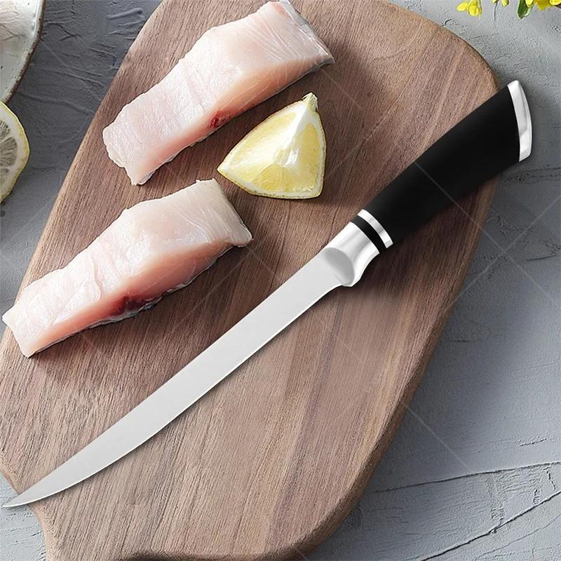 Japanese Chef Sashimi Knife Salmon Cleaver Stainless Steel Butcher's Meat Cutting and Boning Knife Household Fruit Slicer