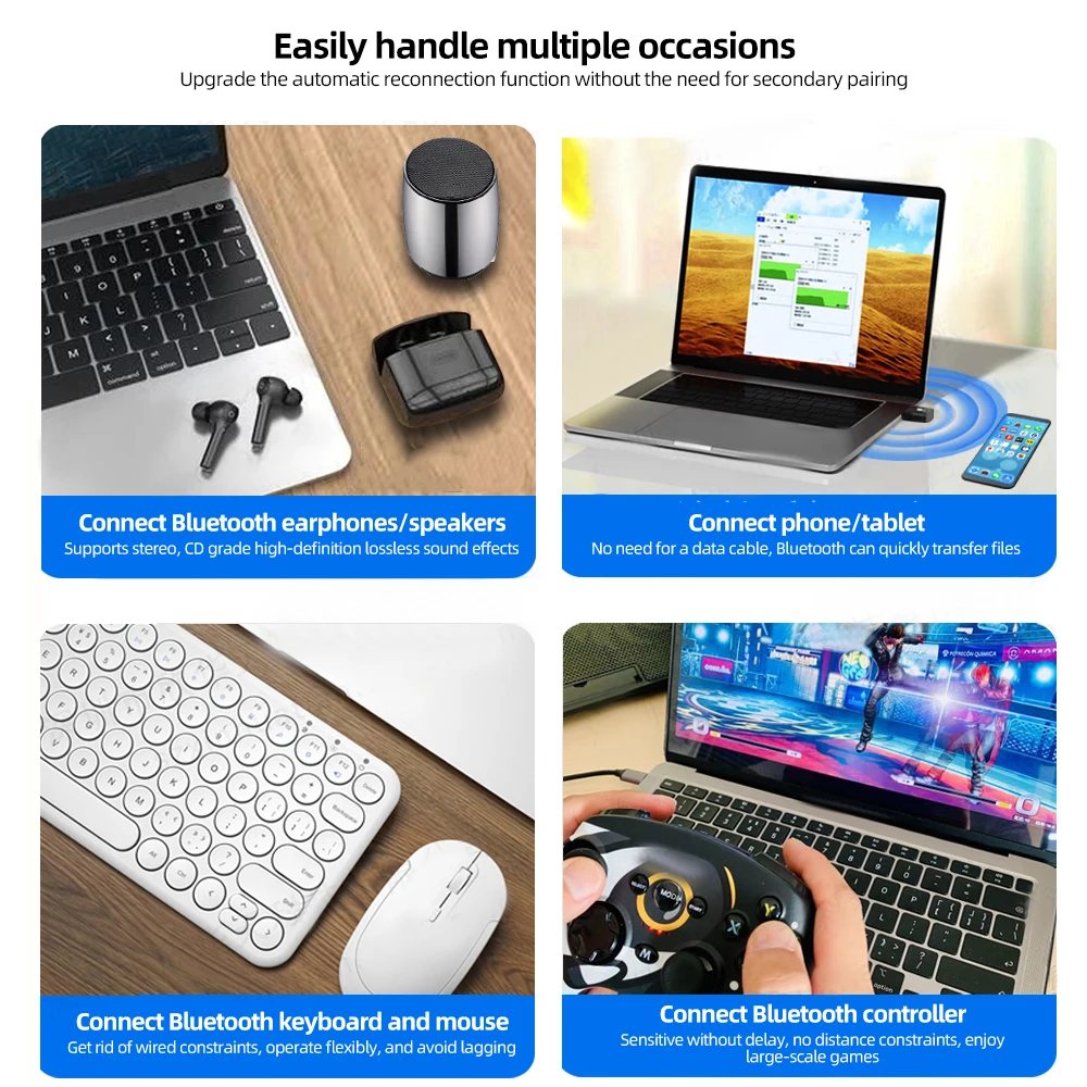 AX900 WiFi 6 USB-адаптер Bluetooth 5.4 двухдиапазонный 2,4G 5G антенны WiFi6 USB сетевой приемник драйвер Free Win 10/11 для ПК