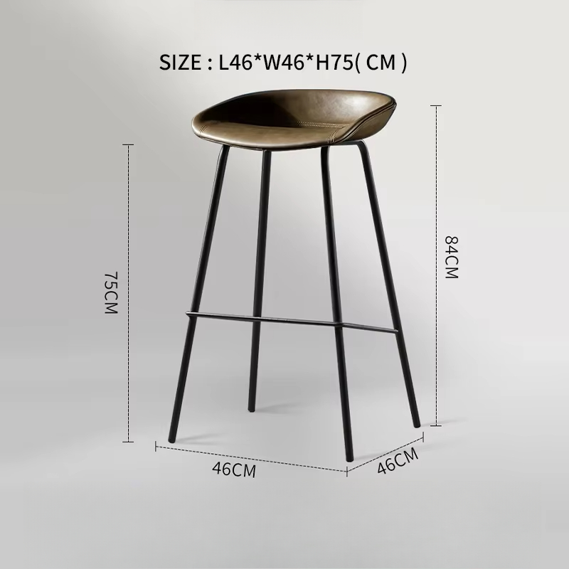 Chair Dining Chairs Breakfast Elegant Nordic Restaurant Chaise Design High Stool Kitchen Bar Metal Gamer Sillas De Bar Ergonomic