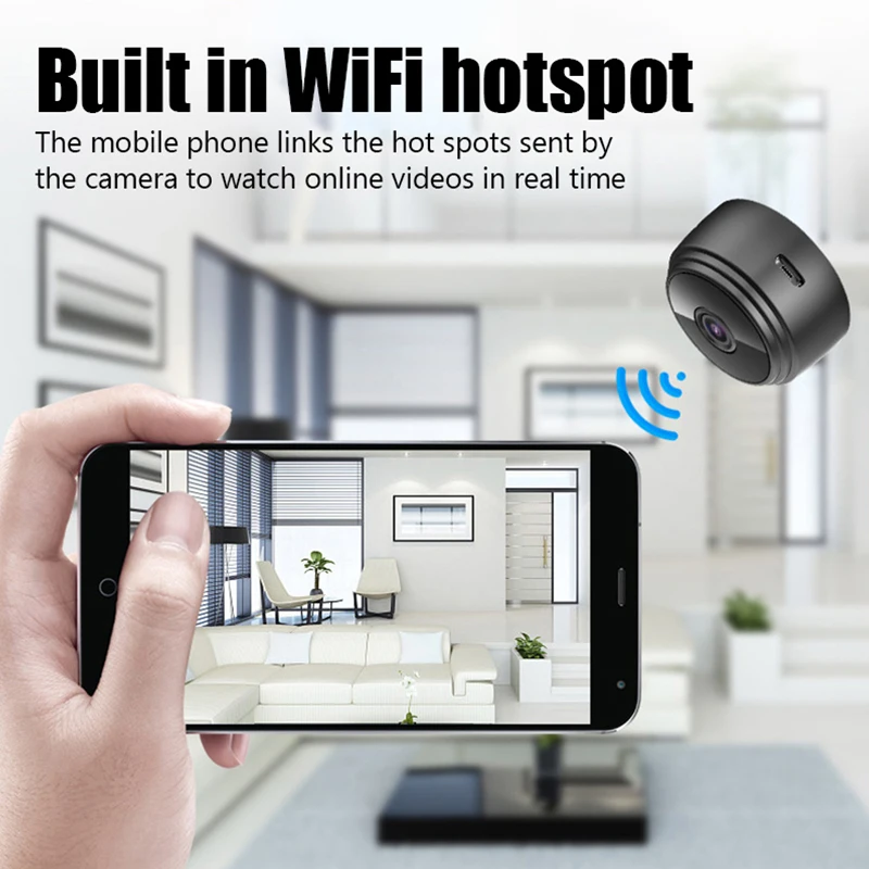 PHONEPACE A9 Mini-WLAN-Kamera – kabellose Heimsicherheits-IP-Kamera mit mobiler App