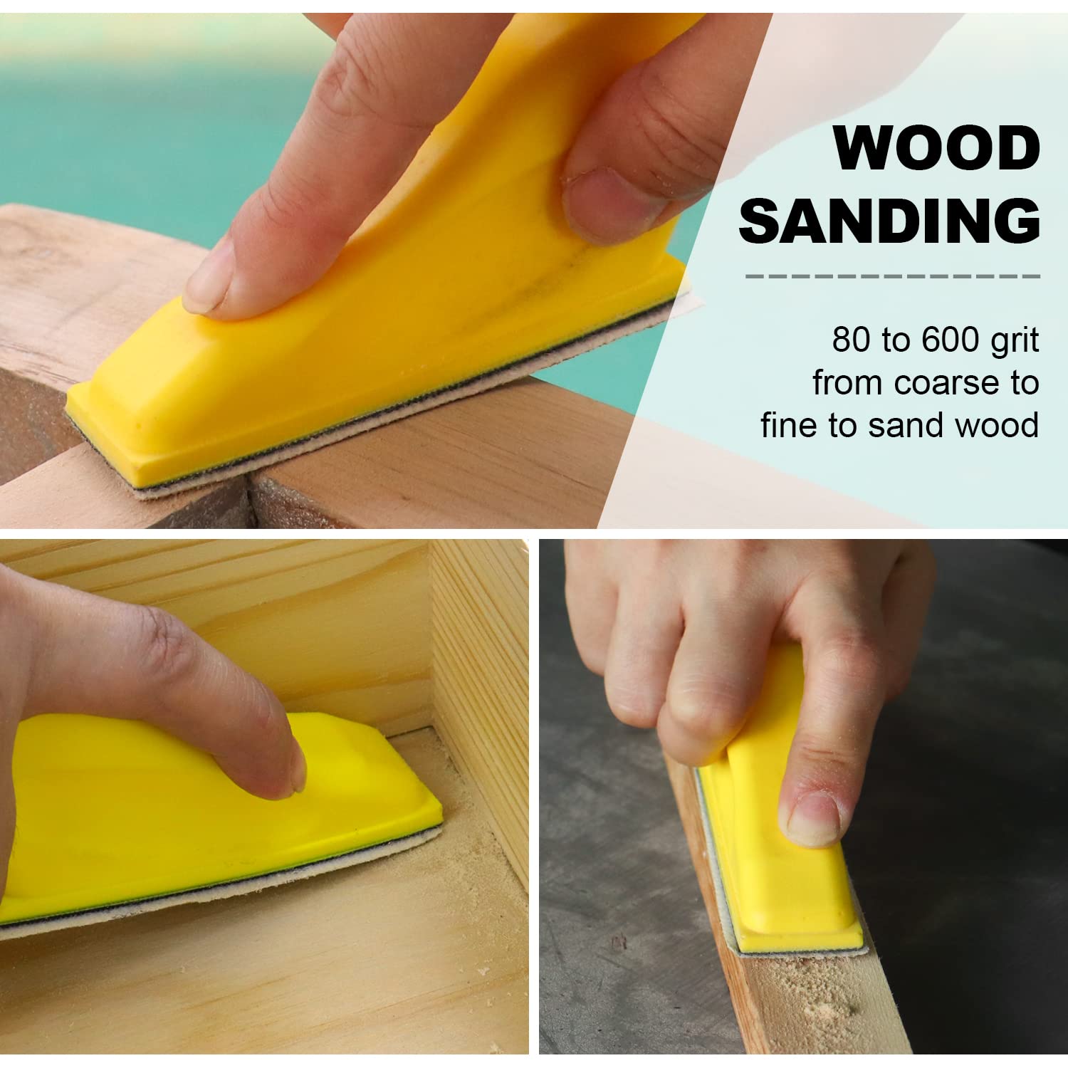 Kit de micro lixadeira, 80 peças, 3.5 "x 1", mini detalhe, ferramenta de lixa manual, lixa seca e molhada, grão 80 -800 para artesanato diy, polimento de madeira e metal