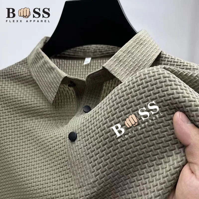 2024ผู้ชายฤดูร้อนจดหมายใหม่ยี่ห้อพิมพ์ด้านบน,แฟชั่นสบายๆBreathable Quick Dryingเสื้อโปโลแขนสั้นผู้ชาย
