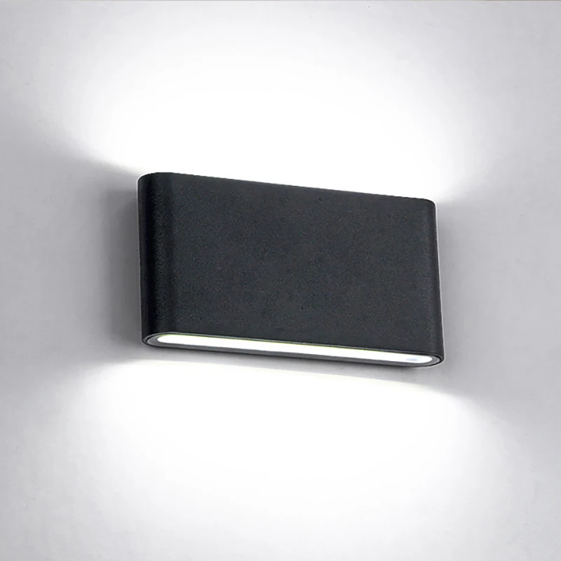 Nordic luz de parede alumínio ip65 à prova dip65 água lâmpada parede interior para cima para baixo luzes do corredor para casa escadas quarto lâmpadas cabeceira