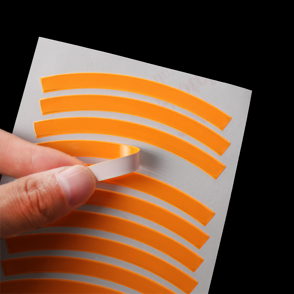 8/10Pcs Bright Wheel Decals Warning Effect Safety Strips Waterproof Bike Reflective Sticker Balance Bicycle Tire Applique Tape