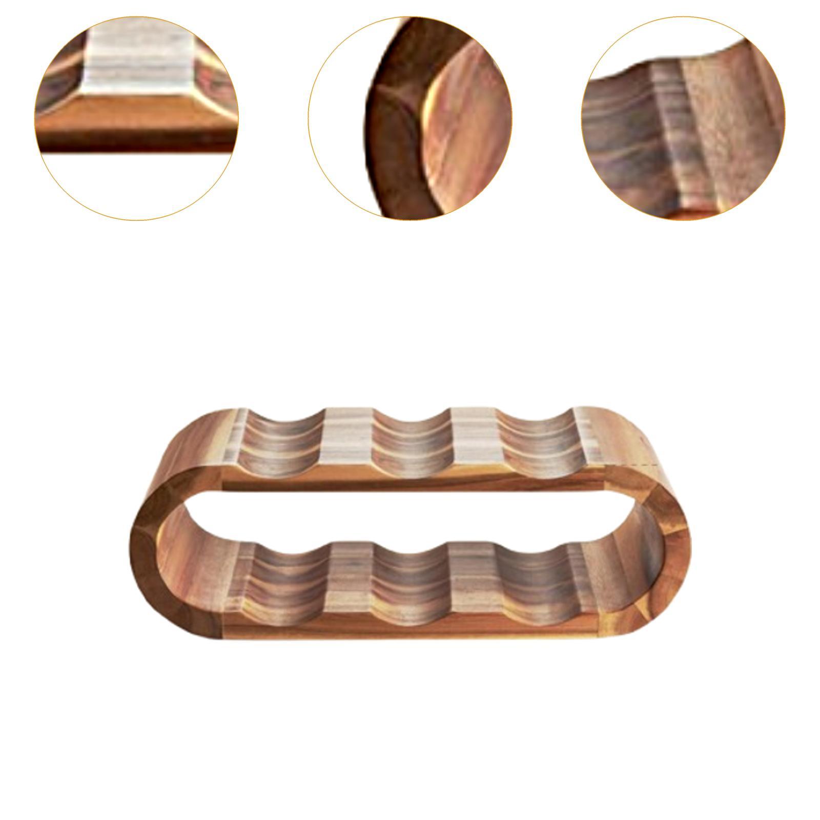 Wood Wine Rack Shelf Water Bottle Organizer Holder for Counter Kitchen Party