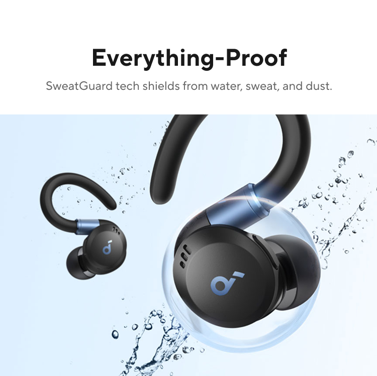 Soundcore Anker Sport X20 Wireless Workout headphones Rotatable Ear Hooks Noise Cancelling Deep Bass IP6