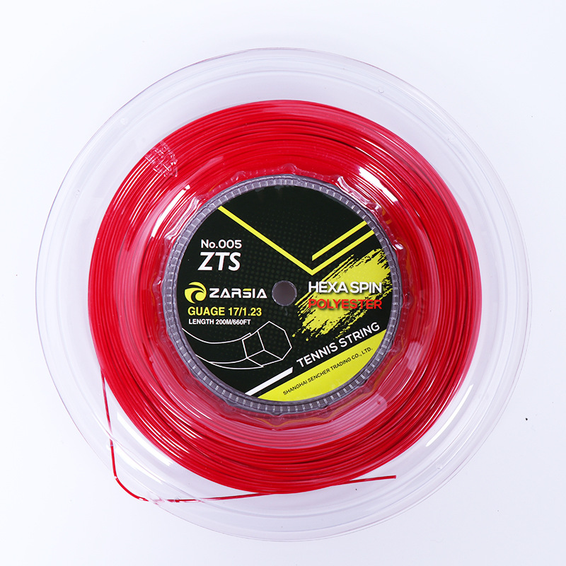 ZARSIA Hexagon Tennissnaren Duurzame Hex Polyester Racket String 1,23 MM 200 M 1 Reel