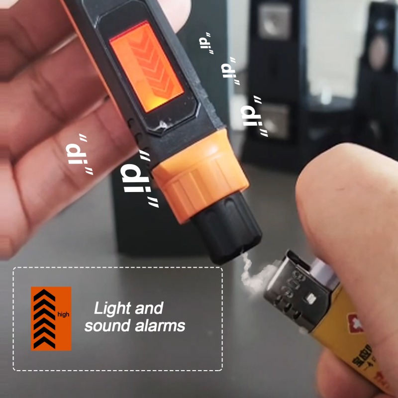 Detector de vazamento de gás 50A Detector de gás combustível Alarme de som e exibição para metano natural
