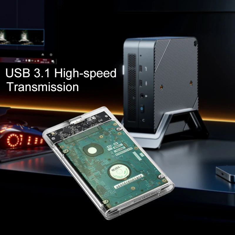 USB 3,0 Microb transparent 2,5 Zoll externe Speicher hülle Sata 5 Gbit/s HDD SSD Festplatten gehäuse Unterstützung Uasp für PC-Laptop