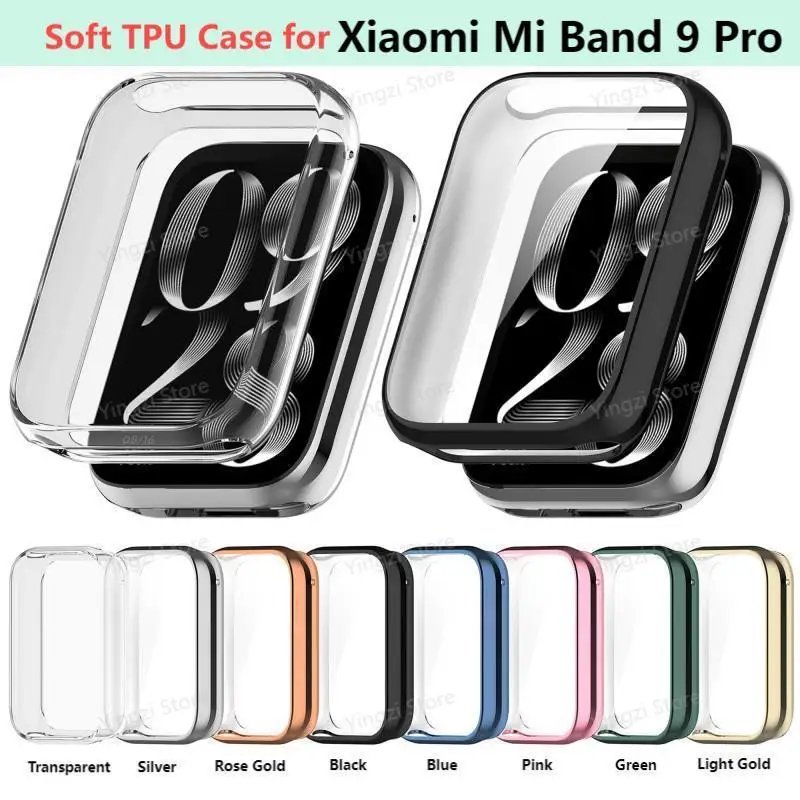Funda suave de TPU para Xiaomi Mi band 9 Pro, correa de reloj inteligente, Protector de pantalla para Xiaomi Mi band9 Pro