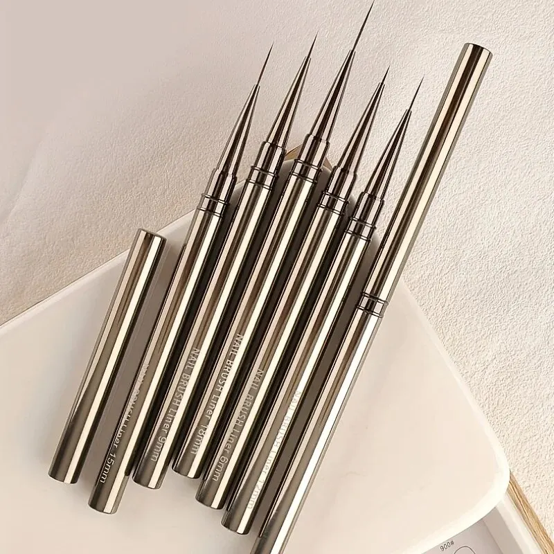 5 uds pinceles para delineador de uñas pincel pintado a mano acrílico UV Gel colores tintas constructor pluma de dibujo DIY accesorios de diseño de manicura