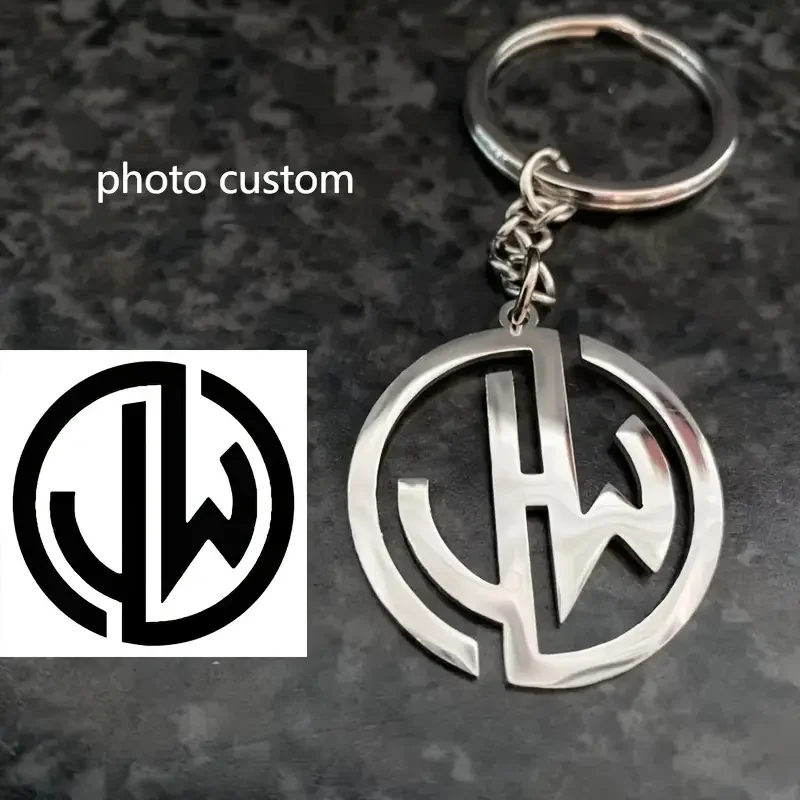 Benutzerdefinierter Logo-Schlüsselanhänger aus Edelstahl mit personalisiertem Emblem-Anhänger, Schlüsselanhänger, Haus, Freundschaft und Haustier, dekorativer Schlüssel, Schmuck, Geschenke