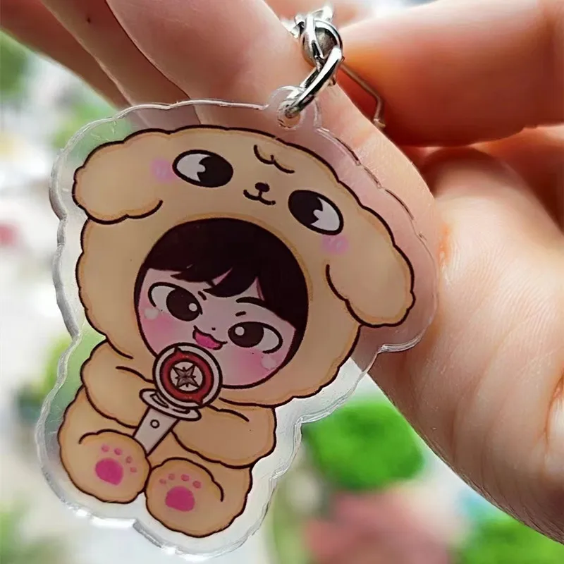 แฟชั่นอะนิเมะพวงกุญแจผู้หญิงผู้ชาย Key CHAIN การ์ตูนคู่ด้านจี้ผู้ถือเครื่องประดับอะคริลิคสําหรับของขวัญวันเกิดเด็ก
