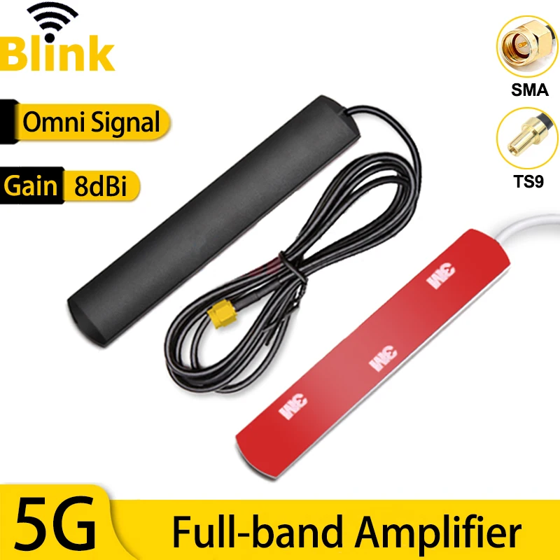5G Full-band Omni Antenna 8dbi Amplificatore 4G 3G 2G GSM Ripetitore di segnale di rete Esterno DTU Router WiFi Modem Antenna Ricevitore TS9