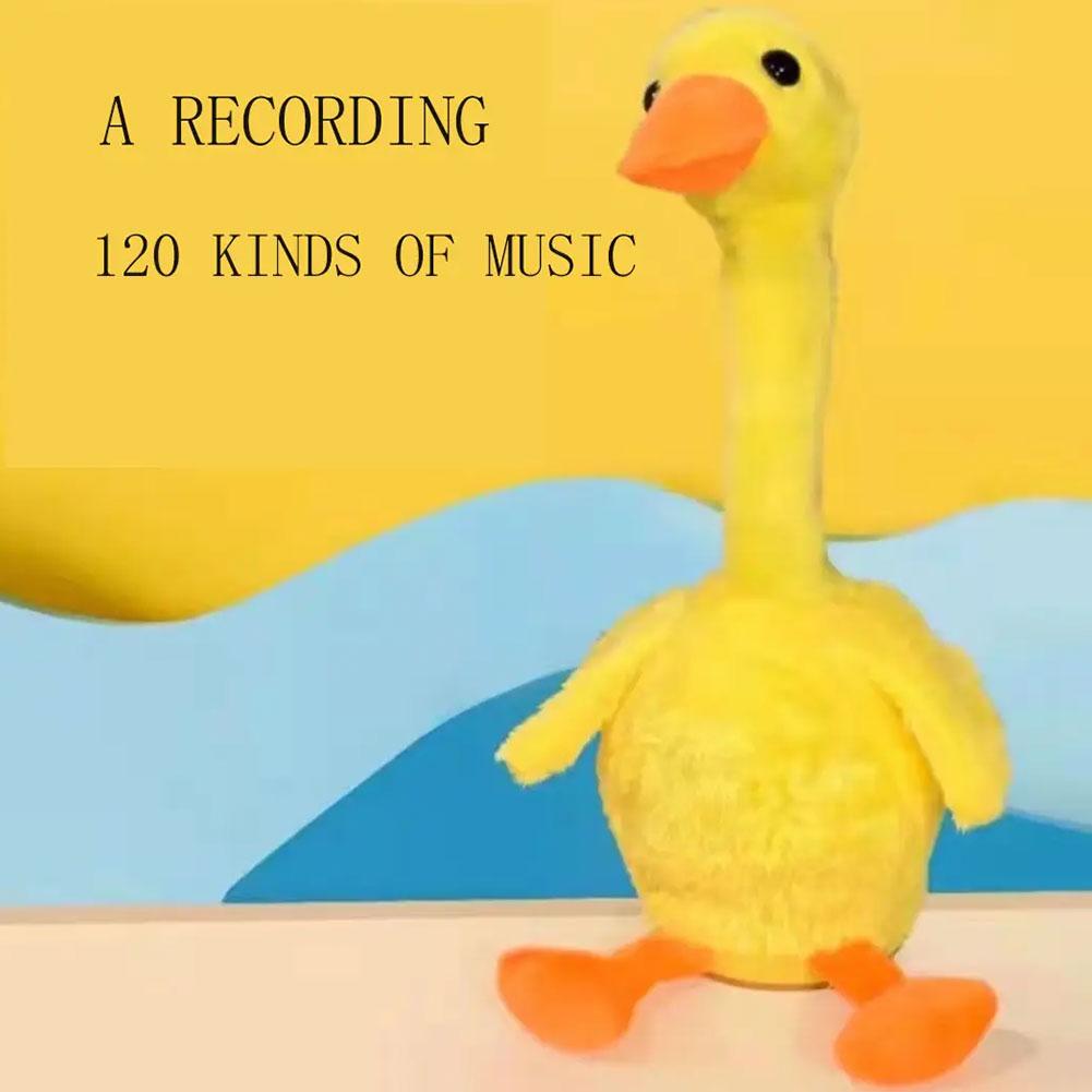 Cute Repeating Talking Duck Children's Plush Toy Fun Gift Twisting Imitation Talking Dancing Music Recording Toy Educational