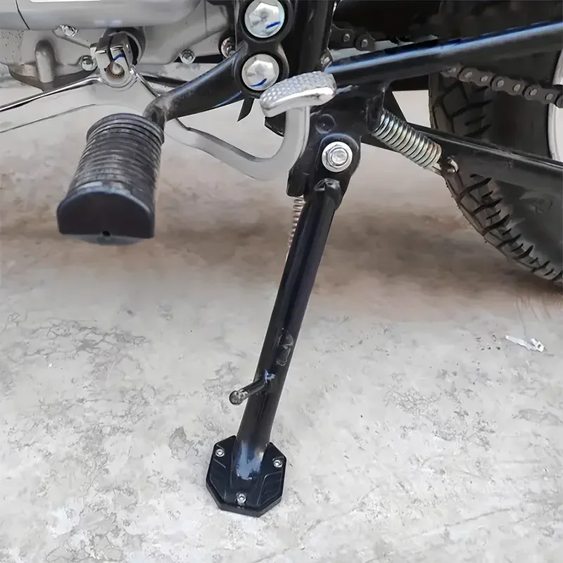 Aluminum Alloy Motorcycle Kickstand Pad, All-Terrain Vehicle Footrest Support, Non-Slip Side Stand Plate Enlarged Base Accessory
