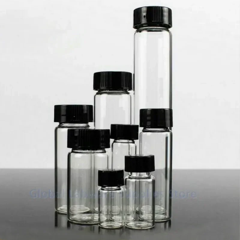 Laboratory 2ml To 60ml Clear Low Borosilicate Medicinal Glass Screw-top Reagent Sample Bottle for Chemical Experiment