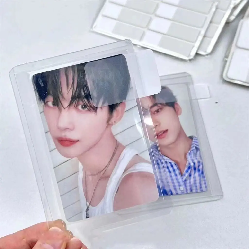 MINKYS Kpop Fotokarten Toploader Index Klebriges Papier Planer Index Aufkleber Liste Handheld Memo Pad Schule Schreibwaren