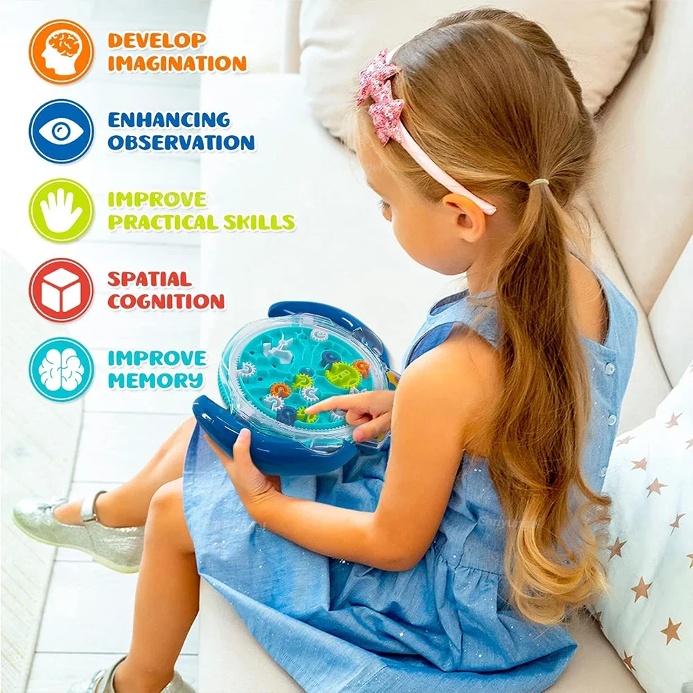 3D Ball Balance ปริศนาของเล่นหน่วยความจํา Sequential เกมเขาวงกต Montessori ของเล่นเพื่อการศึกษาของขวัญวันเกิดคริสต์มาสสําหรับเด็กหญิงเด็กชาย