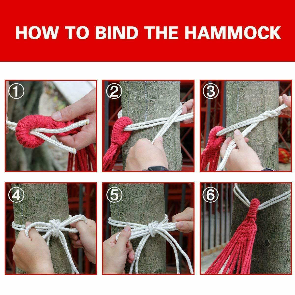 Portable Travel Anti-rollover Thickened Hanging Hammocks Outdoor Indoor Single Double Canvas Hammocks Courtyard Children's Swing