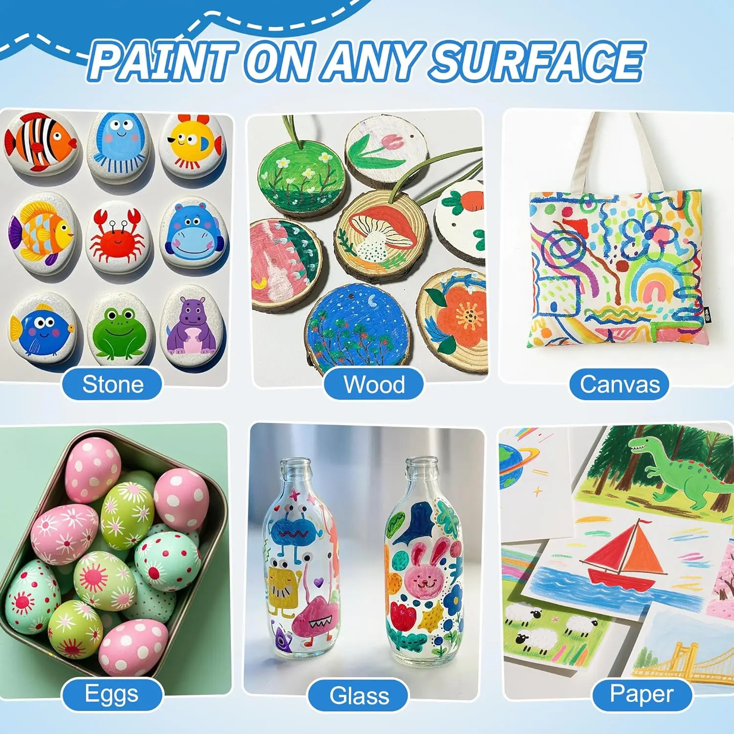 Guangna Acrylic Paint Markers Brush Tip, Direct-Liquid Ink Control System, Professional-Grade Paint Pen for Any Surface