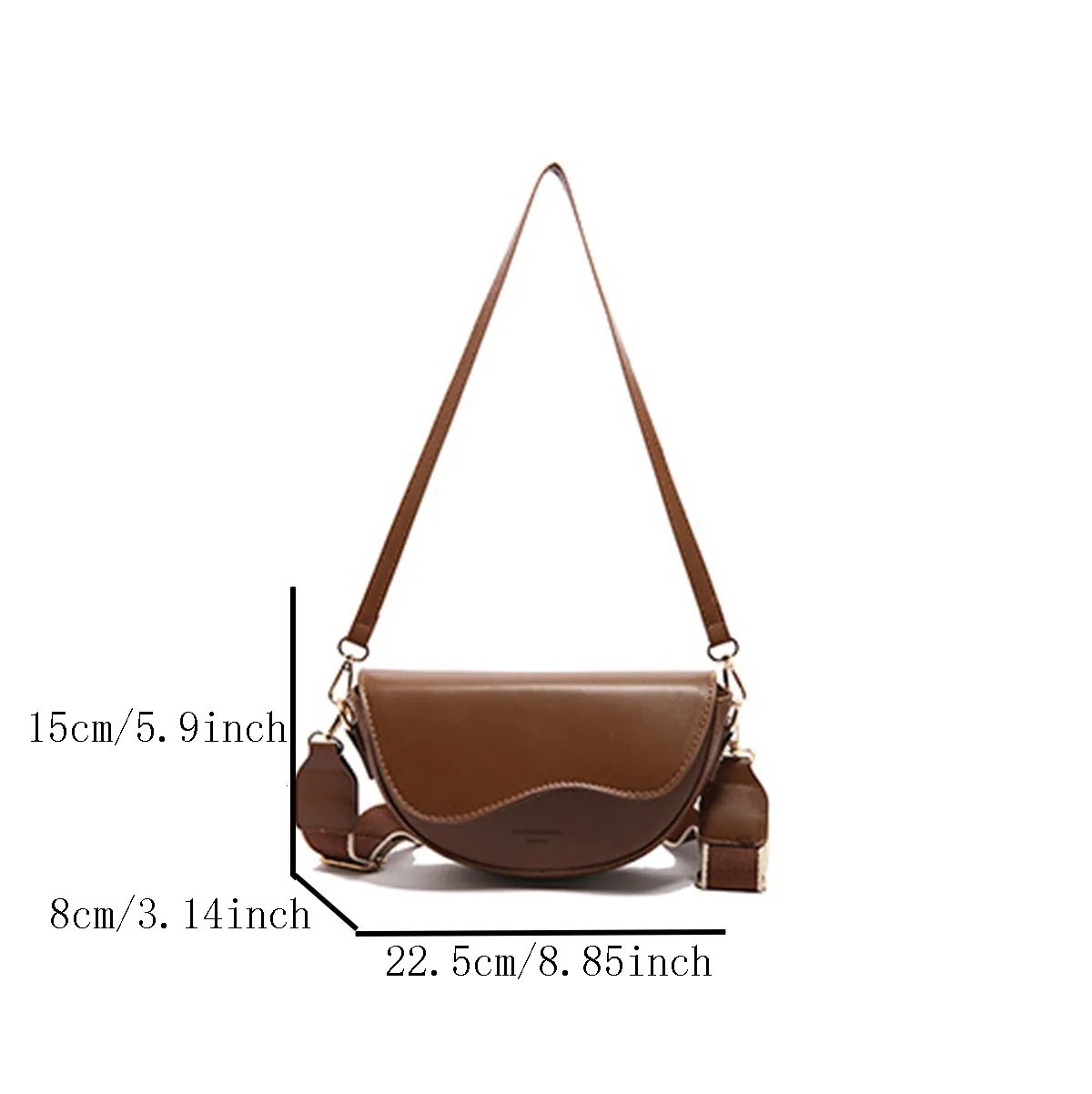 Damska torebka crossbody w stylu minimalistycznym, modna torebka pod pachę, trendy torebka na ramię dla kobiet.