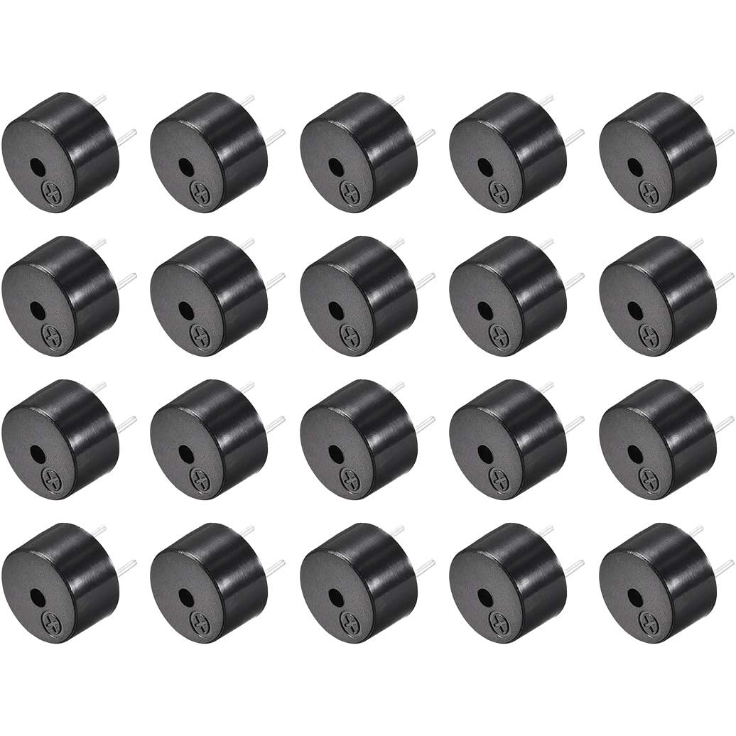 10PCS 12085 Passive Buzzer 12MM*8.5MM 42R Resistance 3V 5V 9V 12V in Common Use Mini Piezo Buzzers Kit, for Arduino