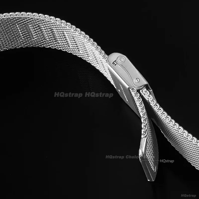 Pulseira milanesa de liberação rápida 18mm 20mm 22mm 12mm 14mm 16mm 17mm 19mm 21mm 24mm pulseira universal 0.6 malha de aço inoxidável