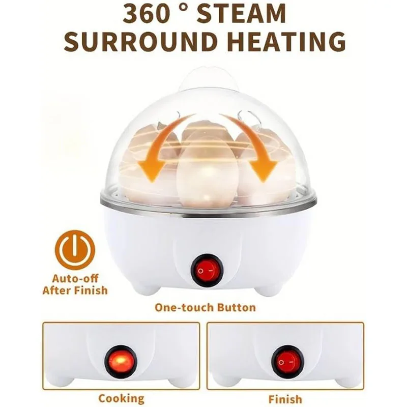 Electric Eggs Cooker, Rapid Multifunctional Mini Eggs Cooker Boiler For Poached Eggs, Scrambled Eggs, Omelets, Auto Shut