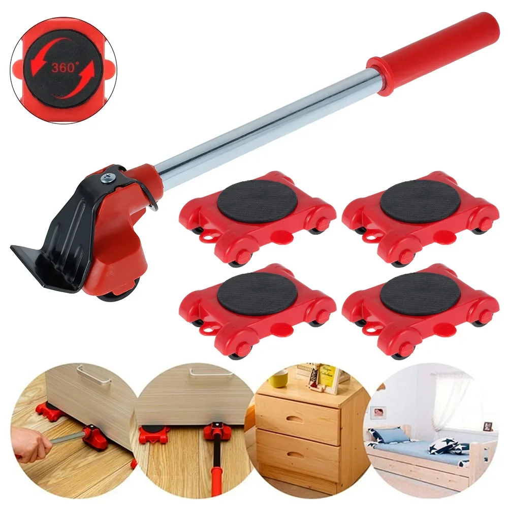 Conjunto de movimentação de móveis para serviço pesado, ajudante de móveis em movimento, máquina de lavar, geladeira, ferramenta de transporte para casa