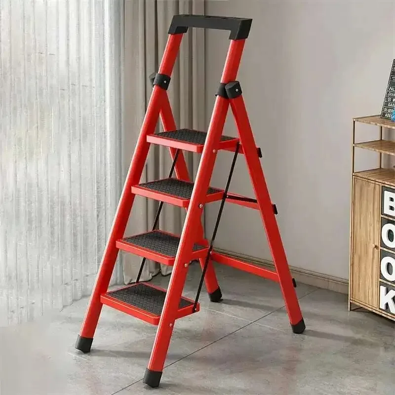 Taburete de cocina multifuncional, escaleras plegables de seguridad, escalera telescópica de espiga interior gruesa de acero al carbono Z