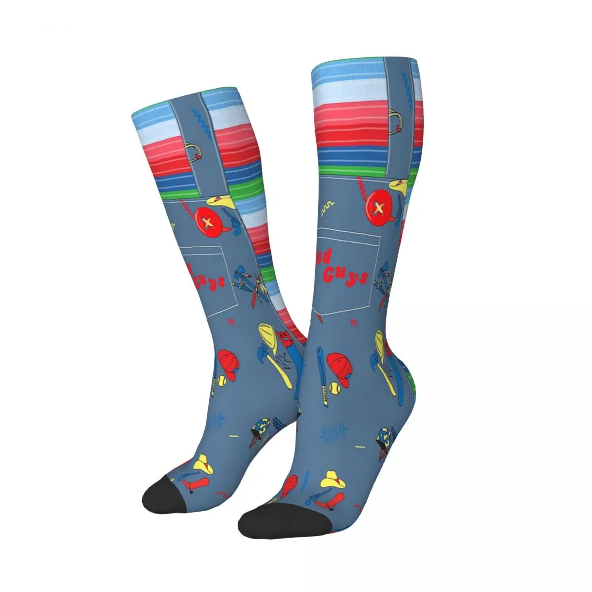 Good Guys Juego infantil Chucky - Killer Doll Monos Calcetines Harajuku Medias de alta calidad Calcetines largos para todas las estaciones Accesorios