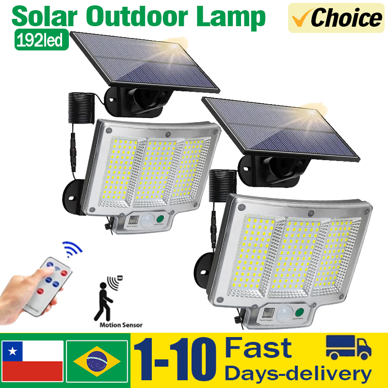 NEUE 192 LED Solar Lampe Außenwand Lampe IP65 Wasserdichte Strahler Lampe Motion Sensor Solar 3 Modus Straße Licht Garten decor